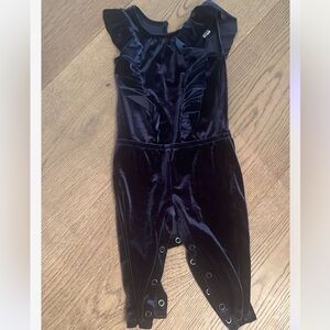 Cat & Jack Navy velvet romper